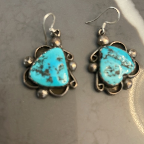REAL Turquoise Earrings - Picture 2 of 3